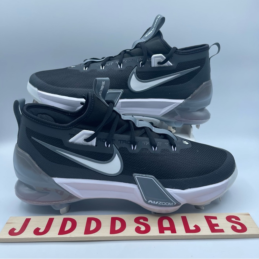 Nike Force Zoom Trout 9 Elite Baseball Cleats Black White FB2906-001 Men’s Sizes
